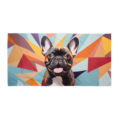 Geometric Brindle Beach Towel