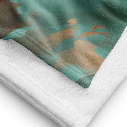 Green & Gold Pied Beach Towel