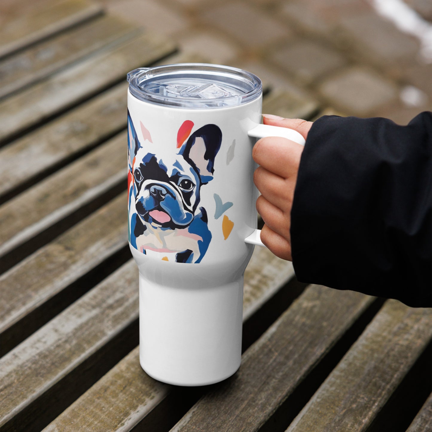 Viva La French Bulldog Travel Mug