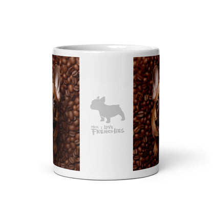 Coffee Frenchie White Mug