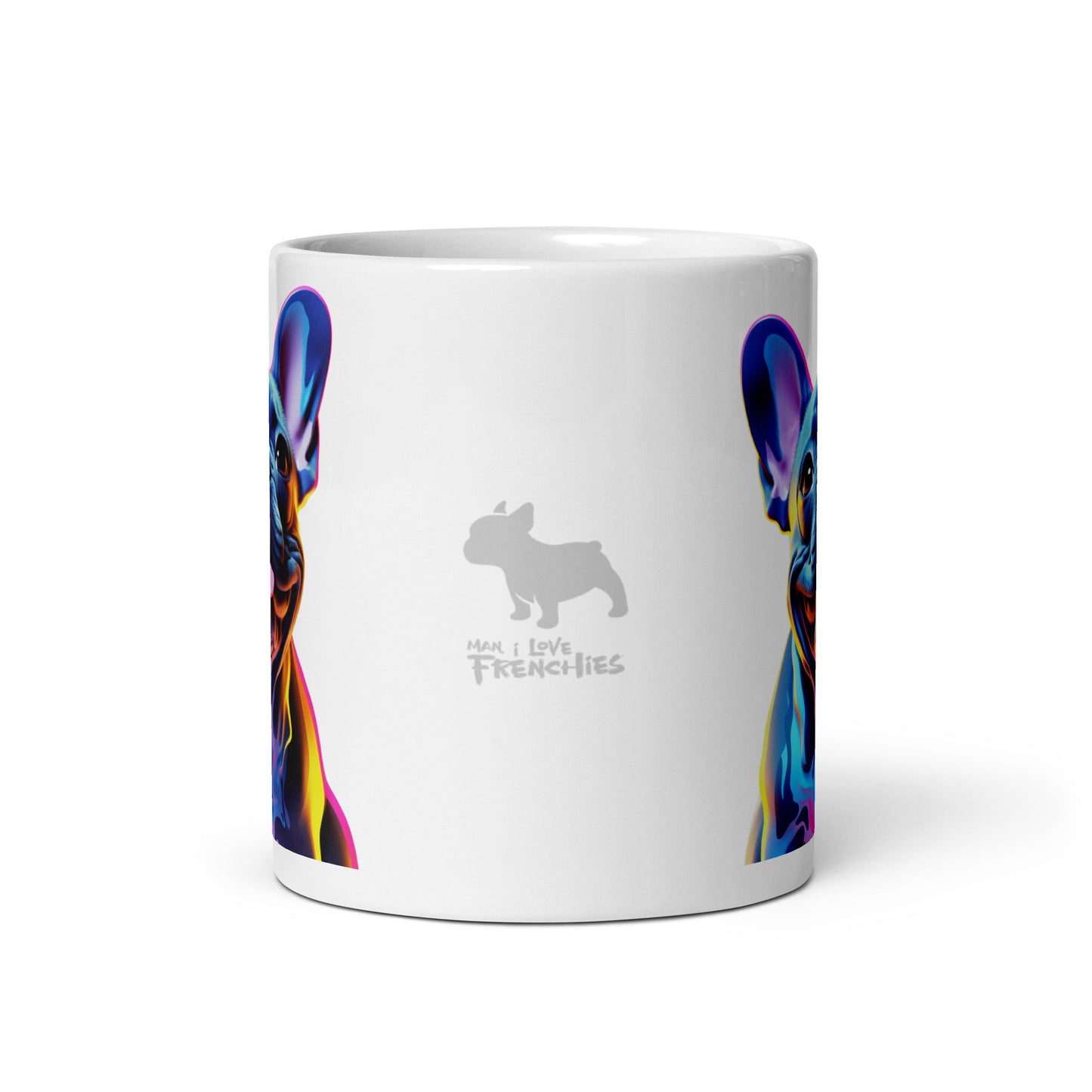 Neon Frenchie White Mug