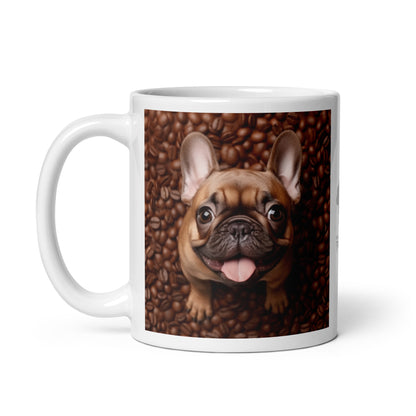 Coffee Frenchie White Mug