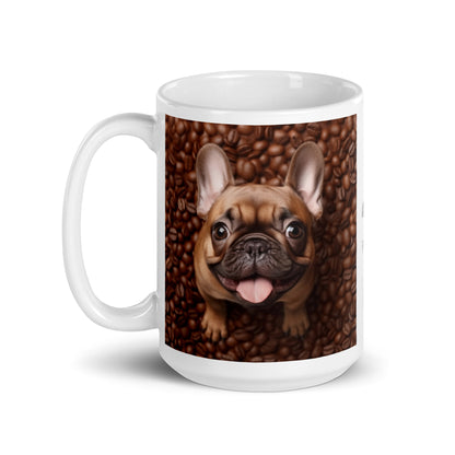 Coffee Frenchie White Mug