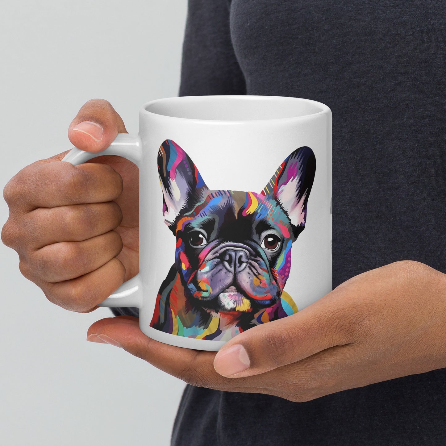 Colorbits Brindle White Mug