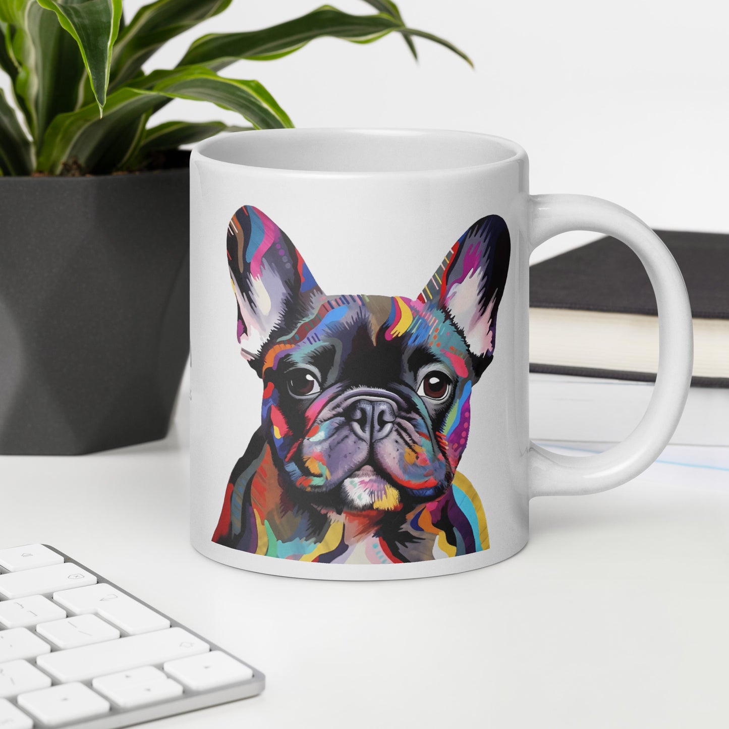 Colorbits Brindle White Mug