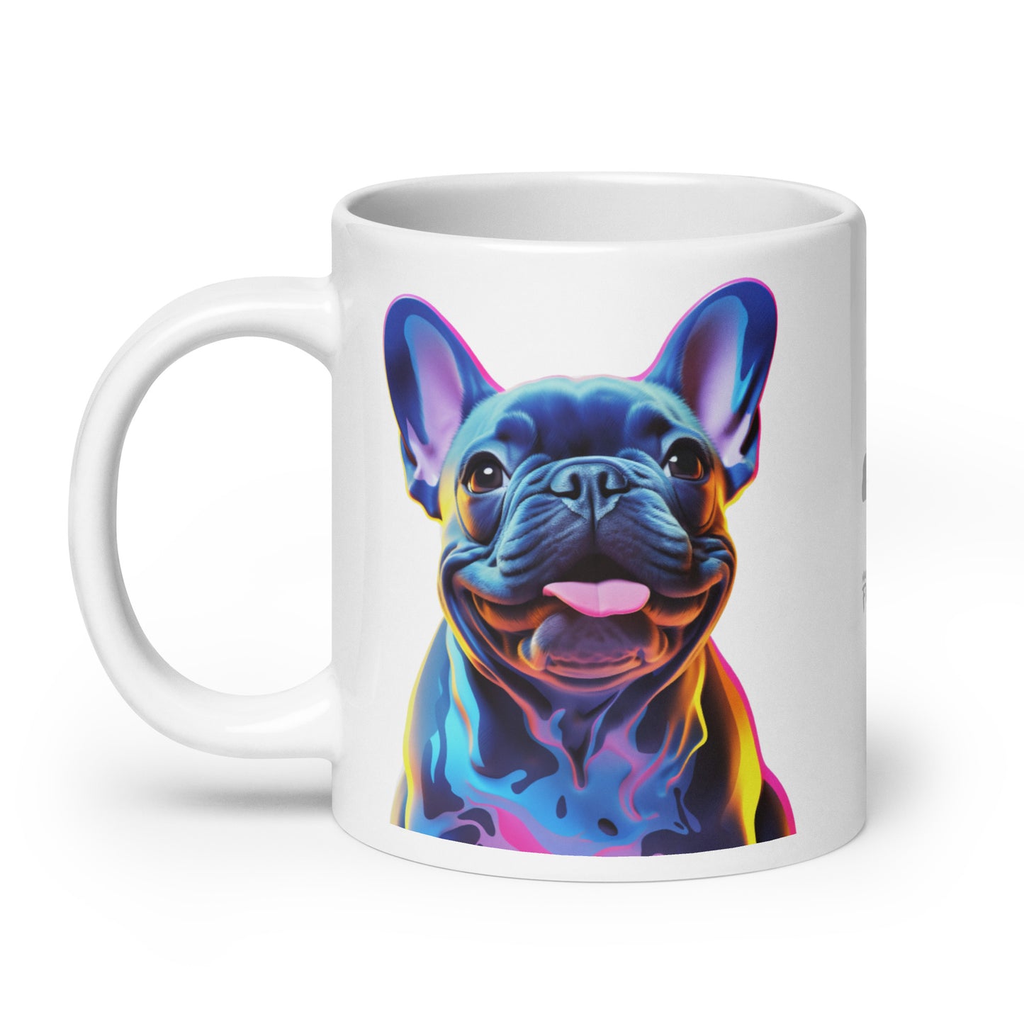 Neon Frenchie White Mug